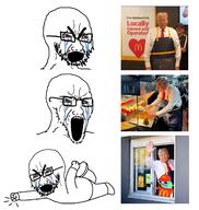 crying donald_trump frog glasses mcdonalds pepe stubble tantrum variant:cryboy_soyjak variant:soyak // 1148x1210 // 817.9KB