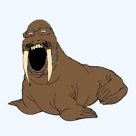 animal brown_skin flipper full_body glasses paul_mccartney series:animaljaks soyjak stubble tail teeth transparent_background tusk variant:markiplier_soyjak2 walrus // 600x600 // 43.2KB