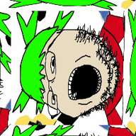 4chan animated anime glasses green_hair hair open_mouth soyjak stubble variant:gapejak white_skin yotsoyba // 224x224 // 1.6MB