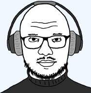 bald coal headphones music mustache stubble turtleneck variant:unknown // 800x820 // 27.0KB
