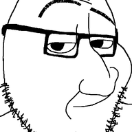 animated closed_mouth ext=gif eyebrows glasses megamind raised_eyebrow smile smug soyjak stubble template variant:smugjak // 554x772 // 47.1KB