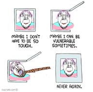 bloodshot_eyes clothes comic crying glasses hair meme smile stubble suicide text tranny variant:bernd // 1708x1680 // 408.0KB