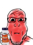 flush glasses niacin soyjak stubble variant:markiplier_soyjak vitamin // 600x800 // 224.1KB