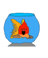 animal aquarium fish fish_bowl goldfish series:animaljaks variant:markiplier_soyjak water // 993x1200 // 40.5KB