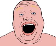 blue_eyes open_mouth shaved soyjak trend:aryan variant:alicia white_skin yellow_eyebrows yellow_hair // 592x487 // 59.9KB