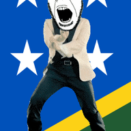 angry animated country dance flag full_body gangnam_style glasses irl open_mouth solomon_islands soyjak star stubble variant:cobson // 300x460 // 497.9KB