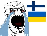 bloodshot_eyes country crying finland flag glasses open_mouth soyjak ukraine variant:soyak // 1280x1000 // 84.6KB