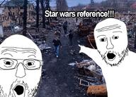 2soyjaks bald glasses irl_background open_mouth pointing russo_ukrainian_war soyjak star_wars stubble text ukraine variant:two_pointing_soyjaks // 796x573 // 744.5KB