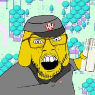 angry arm barneyfag clothes dog glasses hand hat holding_object janny kolyma omori open_mouth series:administ_soyjaks soyjak stubble variant:feraljak video_game // 1500x1500 // 683.6KB