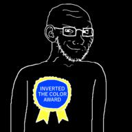 award body closed_mouth ear effect glasses inverted negative_colors smug stubble variant:soyak // 600x600 // 23.7KB