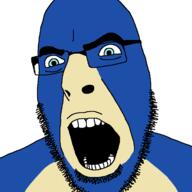 angry animal blue blue_eyes glasses hand hedgehog open_mouth sega sonic_(series) sonic_the_hedgehog soyjak stubble variant:cobson video_game // 721x720 // 24.2KB
