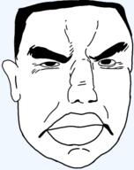 angry closed_mouth ear lips looking_at_you subvariant:chudjak_front thick_eyebrows variant:chudjak // 356x450 // 42.2KB