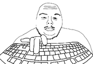 hand keyboard lips mouth nose obese variant:keyjak variant:ukmutt // 1024x703 // 33.8KB