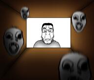 5soyjaks baby closed_mouth deformed eyebrows glasses hair head lips open_mouth shading soyjak stubble subvariant:bartolomeo subvariant:chudplier variant:bernd variant:chudjak variant:markiplier_soyjak // 817x695 // 427.1KB