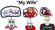 2soyjaks 4chan anime antenna ayanami_rei bloodshot_eyes brown_eyes buff chud closed_mouth clothes comparison crying green_hair hair katsuragi_misato looking_at_you looking_to_the_right merge nate neon_genesis_evangelion open_mouth orange_eyes red_shirt reddit snoo souryuu_asuka_langley soyjak subvariant:chudjak_front subvariant:muscular_chud subvariant:seethejak text thick_eyebrows thought_bubble tshirt variant:bernd variant:chudjak variant:cryboy_soyjak variant:el_perro_rabioso vein white_background yellow_hair yellow_teeth yotsoyba // 2892x1592 // 1.6MB