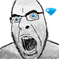 beard blue_eyes eyebrows gem glasses ms_paint open_mouth realistic shading shine variant:cobson // 721x720 // 398.4KB