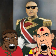 2soyjaks brown_eyes brown_hair brown_skin clothes communism country falange_de_las_jons falangism flag francisco_franco franco francoist_spain glasses hair morocco nail_polish open_mouth republican_spain second_spanish_republic socialism soyjak spade spadeson spain spanish_civil_war stubble sunglasses variant:cobson variant:feraljak // 1080x1080 // 316.1KB
