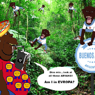 argensimian argentina argentina_flag award black_skin blue_shirt brown_skin buenos_aires cum dark_skin earring fat goyslop jungle mexcrement mexican_flag open_mouth pedophile pedophilia pointy_ears purple_hair queen_of_spades red_shirt satoko_houjou(namefag) shart side_profile sombrero subvariant:impish_amerimutt tranny variant:impish_soyak_ears variant:monkeyjak variant:ronald yellow_teeth // 1023x682 // 1.7MB