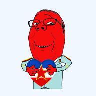 communism dance disco glasses heart holding_object josip_broz_tito party subvariant:wholesome_soyjak variant:gapejak yugoslavia // 2048x2048 // 1.7MB
