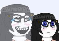 blush clothes female happy laughing neutral soyjak stare teeth variant:soytan // 460x324 // 46.6KB