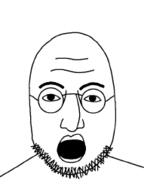 glasses ias open_mouth soyjak variant:lennonjak wrinkles // 191x255 // 8.4KB