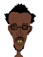 antiswarthy_(namefag) beard big_forehead brown_skin ear glasses hair looking_at_you meta:namefags mustache nigger orange_sclera somali variant:swarthyjak white_background yellow_teeth // 478x627 // 5.2KB
