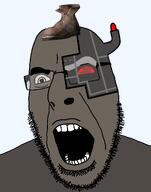 admin boot boot_(user) brown_skin cyborg glasses open_mouth robot shoe stubble tinted_glasses variant:cobson // 905x1150 // 136.0KB