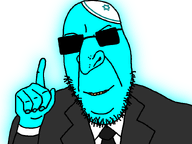 blue_skin clothes glowing hand happy hat judaism kike kippah mossad pointing smile star_of_david subvariant:pointson suit suit_and_tie template trend:glowie variant:cobson white_shirt // 841x632 // 59.3KB