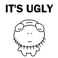 closed_eyes closed_mouth deltarune glasses its_over its_ugly noelle_holiday soyjak stubble text variant:uglyfuckingthing video_game // 1000x1000 // 25.7KB