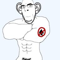 bbc big_ears buff closed_mouth ear glasses neutral queen_of_spades soyjak spade stubble tattoo variant:cobson // 2000x2000 // 385.8KB