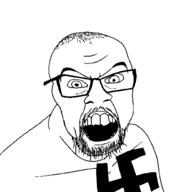 american_history_x beard glasses hair nazism open_mouth stubble swastika tattoo variant:feraljak // 1500x1500 // 15.4KB