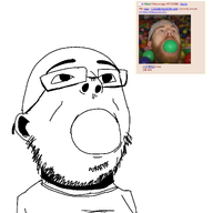 bald ball big_head clothes ear eyebrows glasses meta:custard_is_a_lazy_nigger_who_cant_tag_his_own_shit meta:gillkoyim_is_mustards_sissy_fart_slave nose open_mouth stubble t-shirt variant:unknown white_background // 1280x1280 // 193.4KB