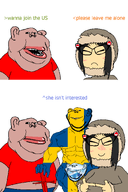 amerimutt asian black_hair black_sclera blue_skin bluetext blush brown_skin buff censored closed_mouth clothes cuck ear eskimo fat female fist flag:greenland flag:sweden full_body gem glasses gook greenland greentext hair hand holding_object holding_sword inuit lips muscles mutt open_mouth orangetext parody politics red_shirt shy smile stubble subvariant:impish_amerimutt subvariant:meximerican subvariant:soychang sweden swedish_win sword text united_states variant:impish_soyak_ears variant:meximutt variant:soytan weapon // 1078x1618 // 182.3KB