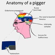 azog flag glasses globohomo hohol nafo nato nigger pig pigger pink_skin russia soyjak text ukraine variant:chudjak zionism // 1881x1893 // 127.1KB
