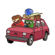 amphibian animal ball beach_ball car clothes driving fiat frog green_skin lips nas nas:pepe nas:spurdo open_mouth pepe pepe_the_frog spurdo_sparde steering_wheel subnas:apu suitcase transparent_background wheel // 1024x1024 // 549.7KB