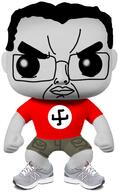 angry arm closed_mouth clothes full_body funko_pop glasses hair hand leg nazism shoe soyjak subvariant:chudjak_front swastika tshirt variant:chudjak // 342x550 // 112.4KB