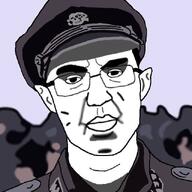 art chud closed_mouth clothes ear glasses hat military_cap national_socialism nazism soyjak stubble variant:chudjak war wwii // 640x640 // 53.9KB