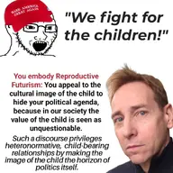 artist:shitskintrannypedophilebraphog glasses heteronormativity maga maga_hat philosophy politics quote variant:soyak // 1080x1080 // 128.8KB
