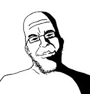 black_eyes glasses jeffrey_epstein looking_at_you ominous rape rapist shadow smile variant:epsteinjak white_background white_skin wrinkles // 616x642 // 21.6KB