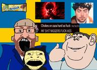 candy flag:sweden front_facing glasses nesquik nestle nigger open_mouth racism stubble sweden variant:coinjak variant:impish_soyak_ears variant:markiplier_soyjak // 1678x1206 // 222.7KB