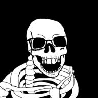 glasses halloween open_mouth series:skeletonjaks skeleton skull soyjak variant:feraljak // 1500x1500 // 43.7KB