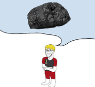coal coal_piece nate nate_higgers op_is_a_lazy_fuck speech_bubble standing that_one_fucking_picture_of_nate_being_a_smug_little_bastard variant:soyak