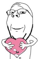 arm closed_mouth glasses hand heart luvdisc pokemon pokemon_rse smile stubble subvariant:wholesome_soyjak variant:gapejak // 397x600 // 106.1KB