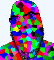 closed_mouth glasses looking_at_you neutral soyjak stubble trend:colorjak variant:cobson // 775x849 // 110.7KB