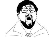 doctor_strange ear glasses multiple_eyes mustache open_mouth soyjak stubble variant:unknown // 943x651 // 118.0KB