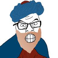 Thales_(user) abraham angry beard blue brown_hair christianity clenched_teeth clothes glasses hair meta:namefags red robes soyjak teeth variant:feraljak // 1500x1500 // 94.4KB