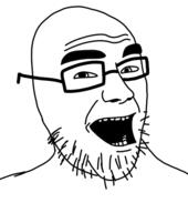 glasses open_mouth soyjak stubble variant:unknown // 462x523 // 26.7KB