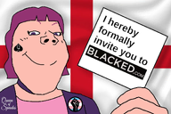 amelia black_lives_matter blacked_com choker england female femjak flag:england flag:transgender_pride_flag hand hull invite purple_eyes purple_hair queen_of_spades spade subvariant:bridget subvariant:gapejak_female tattoo transgender_flag variant:gapejak // 1200x800 // 506.3KB