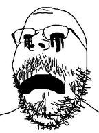 black_eyes creepy crying distorted glasses horror nose open_mouth scary soulless stubble subvariant:mustached_gapejak tear tears_of_joy variant:gapejak // 600x800 // 13.1KB