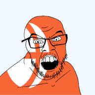 angry flag flag:nagano glasses hair japan looking_at_you mustache nagano open_mouth soyjak stubble teeth todofuken transparent_background variant:feraljak // 1500x1500 // 81.4KB